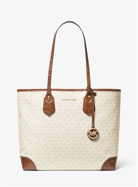 michael michael kors eva large logo tote bag|michael kors large monogram tote.